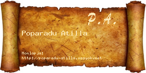 Poparadu Atilla névjegykártya